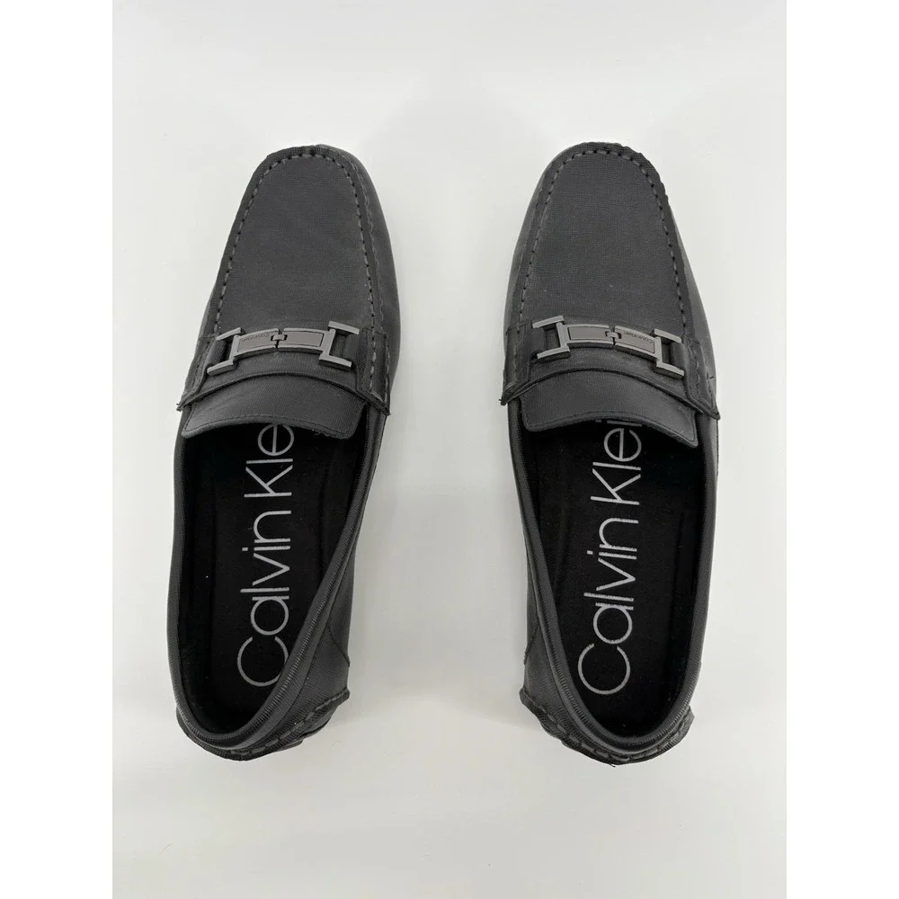Calvin Klein Shoes Mens Size 10.5 Leather Slip On Loafers Dress Magnus‎ Buckle